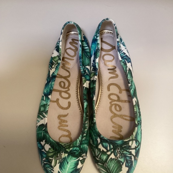 Sam Edelman Felicia Palm Leaves Ballet Flats Green Size 10.5 - Picture 2 of 6